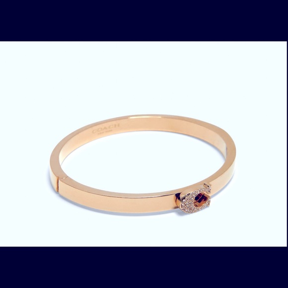 Beautiful coach bracelet. Pave crystals comes in beautiful coach box new